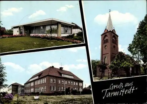 Ak Tarmstedt in Niedersachsen, Teilansichten, Kirche