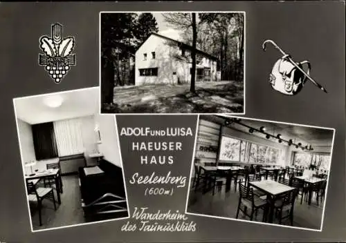 Ak Seelenberg Schmitten im Taunus Hessen, Adolf und Luisa Haeuser Haus, Wanderheim, Taunusklubs