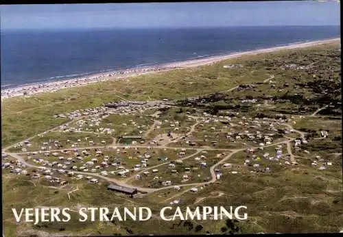 Ak Vejers Strand Dänemark, Camping, Luftbild, Sydvej 63