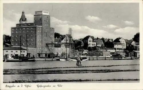 Ak Kappeln an der Schlei, Hafenpartie