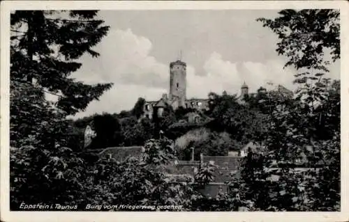 Ak Eppstein im Taunus, Burg, Blick vom Kriegerweg