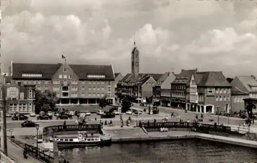 Ak Emden in Ostfriesland, Delft, Rathausplatz