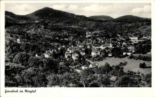 Ak Gernsbach im Murgtal Schwarzwald, Panorama