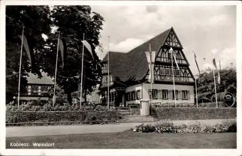 Ak Koblenz am Rhein, Weindorf