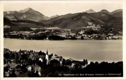 Ak Tegernsee in Oberbayern, Bad Wiessee, Kampen, Fockenstein