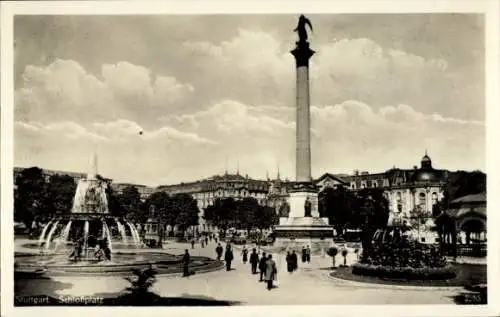 Ak Stuttgart in Württemberg, Schlossplatz