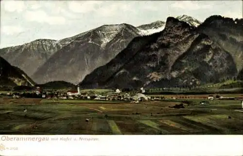 Ak Oberammergau in Oberbayern, Panorama, Kofel, Notspitze