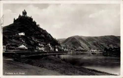 Ak Cochem an der Mosel, Gesamtansicht, Burg