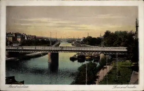 Ak Saarbrücken im Saarland, Louisenbrücke