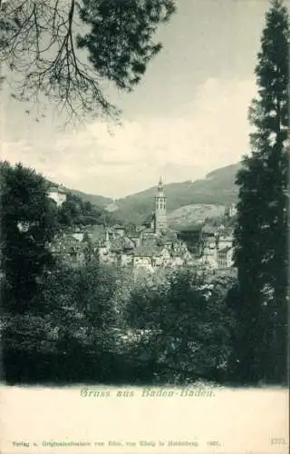 Ak Baden Baden am Schwarzwald, Panorama