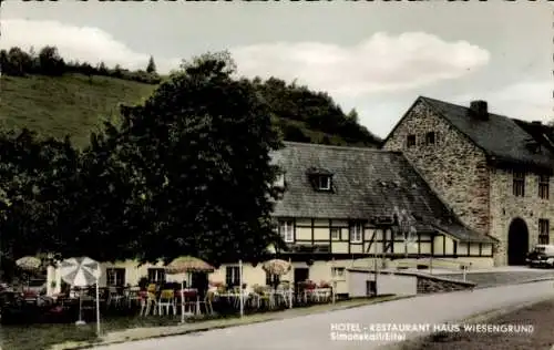Ak Simonskall Hürtgenwald in der Eifel, Haus Wiesengrund, Hotel, Restaurant