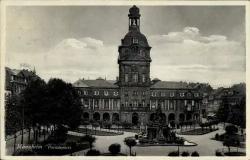 Ak Mannheim in Baden, Paradeplatz