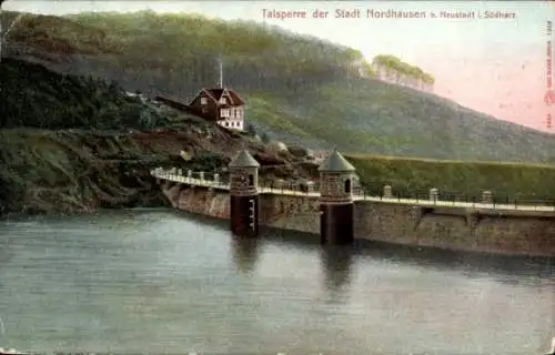 Ak Neustadt im Harz Harztor Thüringen, Talsperre der Stadt Nordhausen