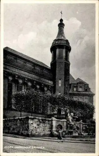 Ak Essen im Ruhrgebiet, Jahrhundertbrunnen