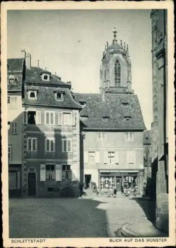 Ak Sélestat Schlettstadt Elsass Bas Rhin, Münster