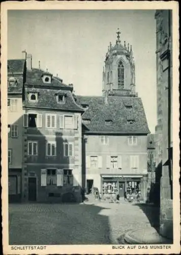 Ak Sélestat Schlettstadt Elsass Bas Rhin, Münster