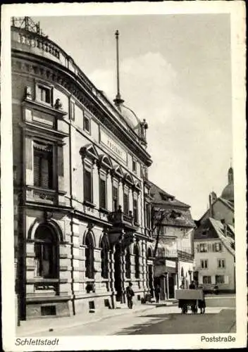 Ak Sélestat Schlettstadt Elsass Bas Rhin, Poststraße