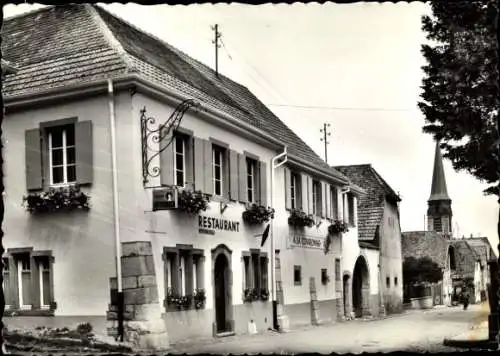 Ak Wuenheim Wünheim Elsass Haut Rhin, Restaurant A la Couronne