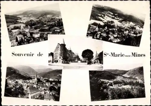Ak Sainte Marie aux Mines Markirch Elsass Haut Rhin, Gesamtansicht, Gebäude, Panorama