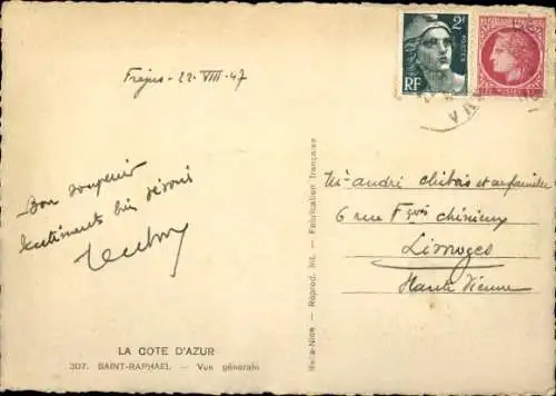 Ak Saint Raphaël Var, Vue generale