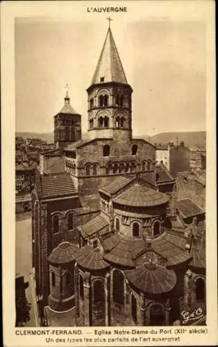 Ak Clermont Ferrand Puy de Dôme, Kirche Notre-Dame-du-Port