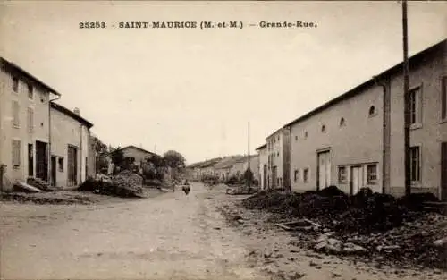 Ak Saint Maurice Lothringen Meurthe et Moselle, Grande Rue