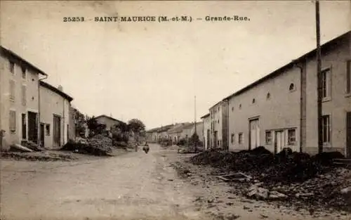 Ak Saint Maurice Lothringen Meurthe et Moselle, Grande Rue