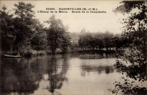 Ak Badonviller Badenweiler Meurthe et Moselle, Etang de la Meule, Route de la Chapelotte