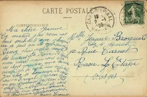 Ak Chantraine Épinal Lorraine Vosges, Rue Bel-Air