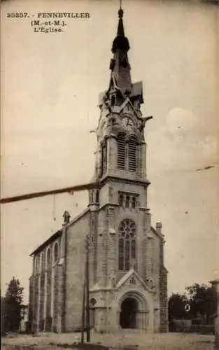 Ak Penneville Meurthe et Moselle, Die Kirche