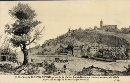 Ak Paris XVIII Montmartre, Plaine Saint-Denis zu Beginn des Jahrhunderts