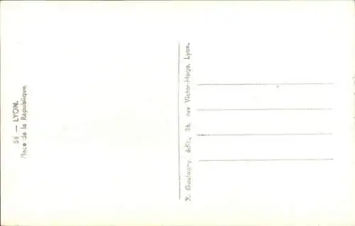 Ak Lyon Rhône, Place de la Republique