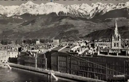 Ak Grenoble Isère, Clocher Saint-Andre, Palais de Justice, Chaine de Belledonne