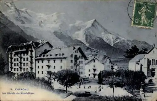 Ak Chamonix Mont Blanc Haute Savoie, Les Hotels du Mont-Blanc