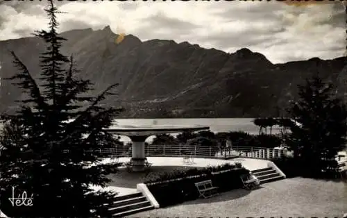 Ak Aix les Bains Savoie, La Plage, Dent du Chat