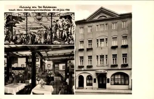 Ak Göttingen in Niedersachsen, Hotel Deutscher Hof, Auszug von Studenten nach Kerstlingeröderfeld