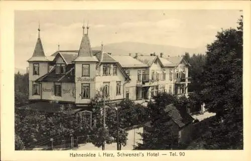 Ak Hahnenklee Bockswiese Goslar im Harz, Schwenzels Hotel