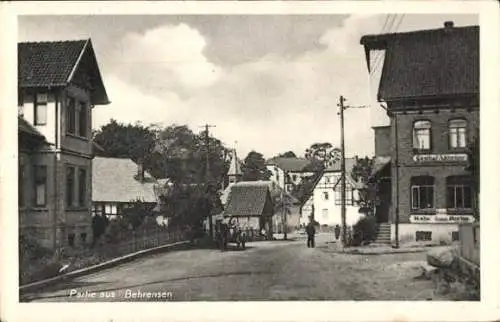 Ak Behrensen Moringen im Solling Niedersachsen, Straßenpartie, Gasthof