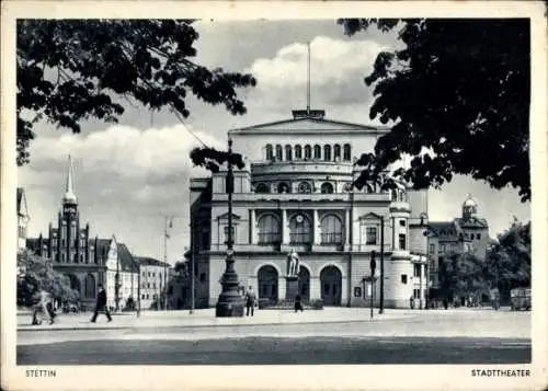 Ak Szczecin Stettin Pommern, Stadttheater