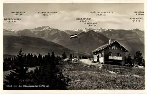 Ak Lochau Vorarlberg, Pfänderspitze, Baude, Ausblick