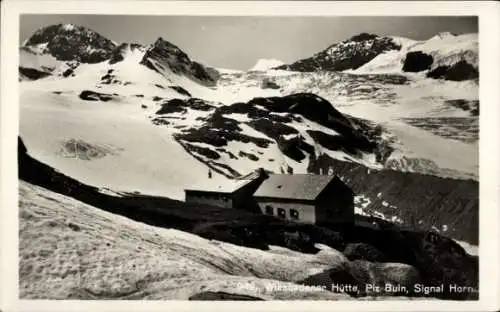 Ak Wiesbadener Hütte, Piz Buin, Signalhorn, Silvretta Berggruppe