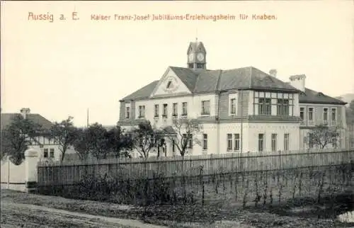 Ak Ústí nad Labem Aussig Elbe Stadt, Kaiser Franz Josef Jubiläums Erziehungsheim für Knaben