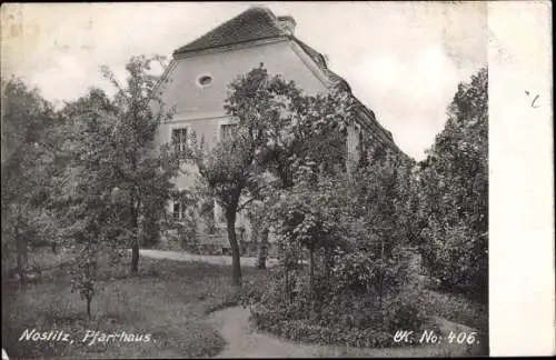 Foto Ak Nostitz Weißenberg in Sachsen, Pfarrhaus