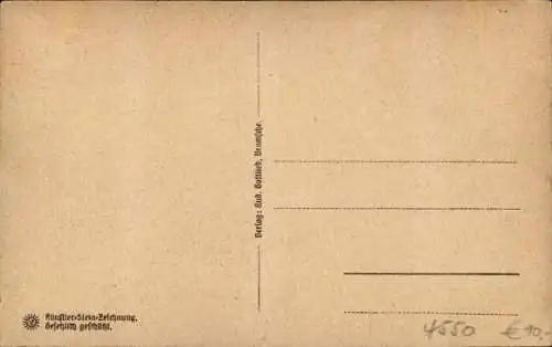 Steindruck Ak Bramsche in Niedersachsen, alte Post, anno 1856