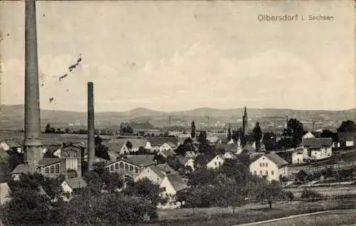 Ak Olbersdorf in Sachsen, Teilansicht