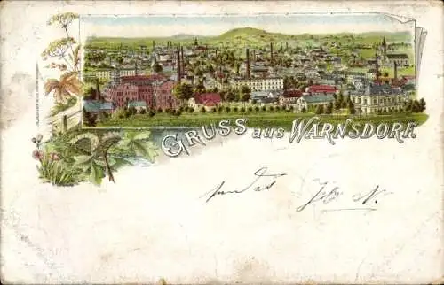 Litho Varnsdorf Warnsdorf Region Aussig, Gesamtansicht