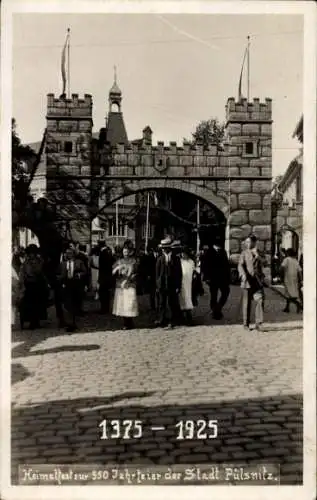 Foto Ak Pulsnitz Sachsen, Heimatfest zur 150 Jahrfeier der Stadt, Besucher