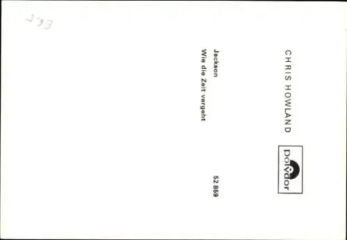 Ak Schauspieler und Sänger Chris Howland, Autogramm