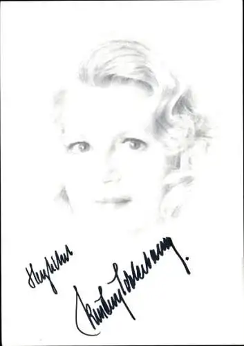 Ak Schauspielerin Kristina Söderbaum, Portrait, Autogramm