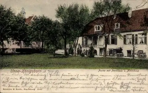 Ak Königsborn Unna im Ruhrgebiet, Parkhaus, Amtshaus